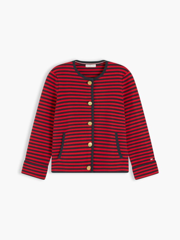 Multi Cardigan Boxy Cu Nasturi In Nuanta Aurie  Femei