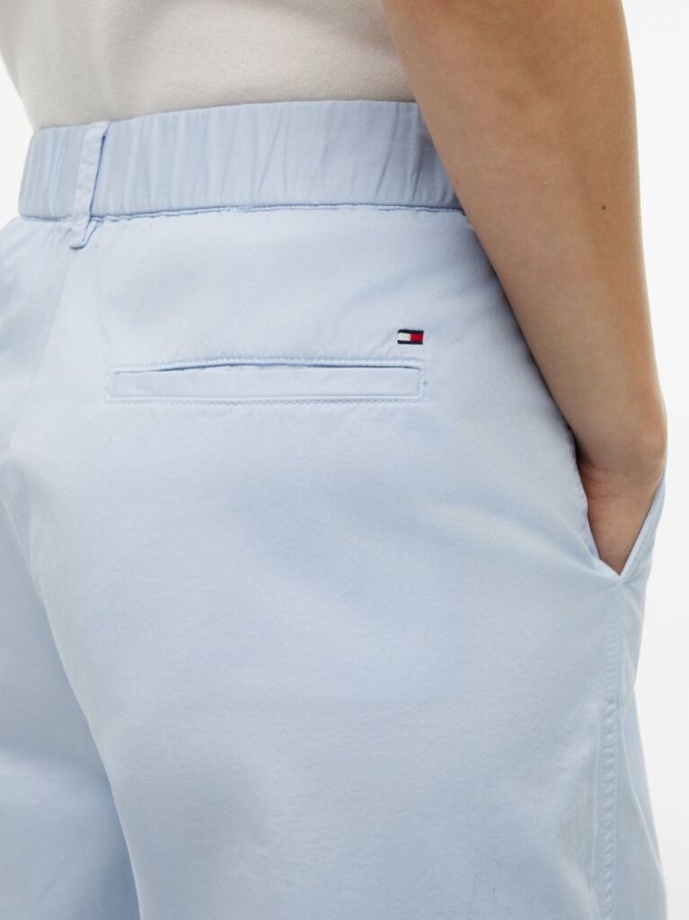 Blue Pantaloni Chino Cu Croiala Barrel Spalati  Femei