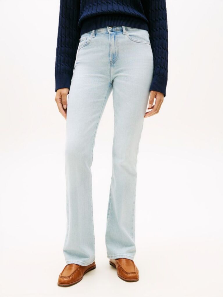 Blue Blugi Bootcut Cu Talie Medie Decolorati  Femei