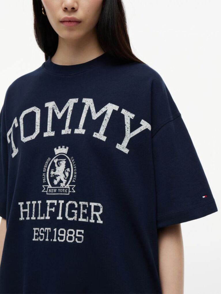 Blue Crest Relaxed Oversized T-Shirt  Women
