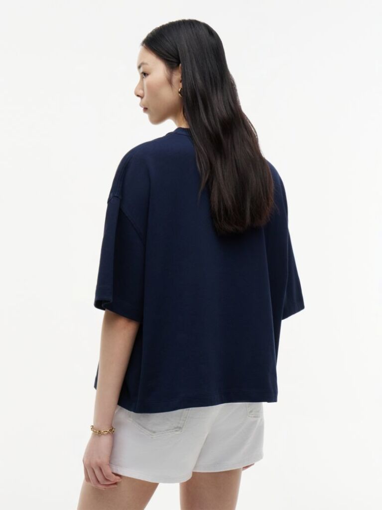 Blue Crest Relaxed Oversized T-Shirt  Women