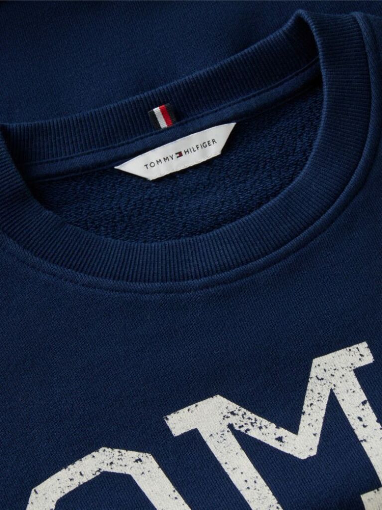 Blue Hanorac Lejer Cu Logo Crest Si Cordon De Strangere La Tiv  Femei