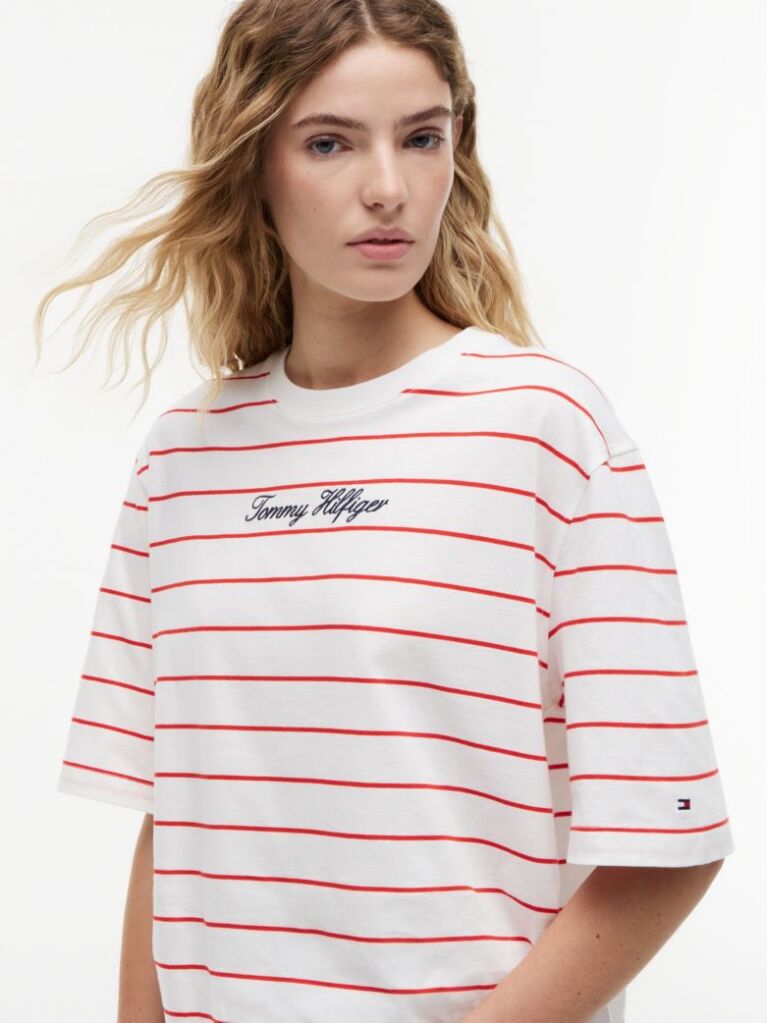 Multi Tricou Lejer Cu Guler Rotund Si Logo Brodat  Femei