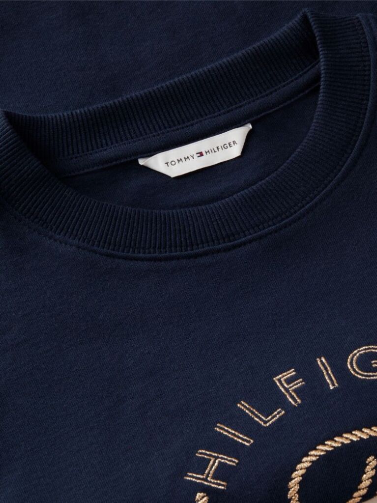 Blue Logo Relaxed Crew Neck Sweatshirt  Women