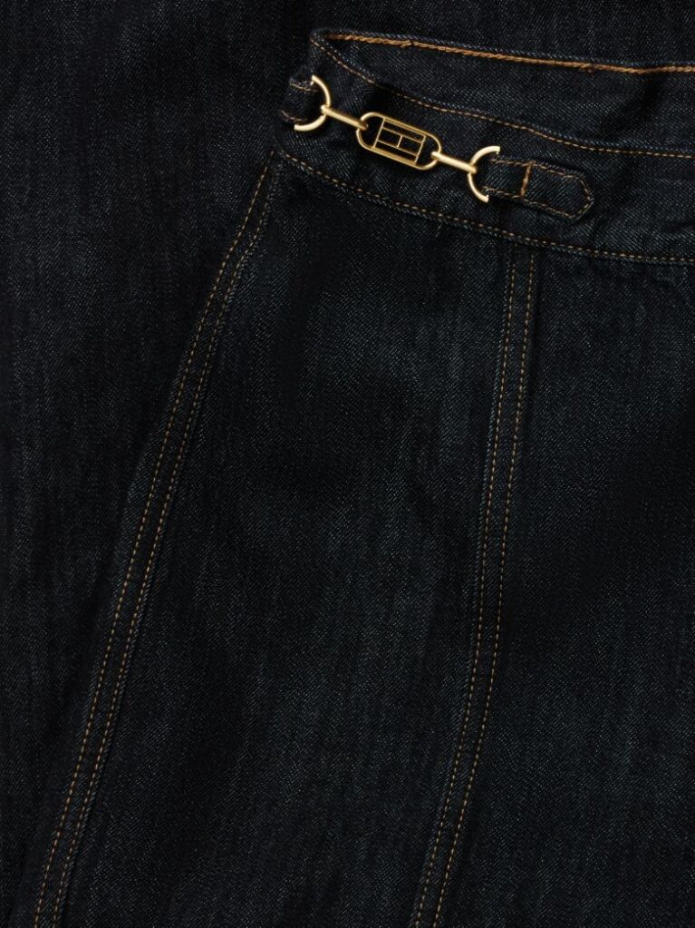 Blue Blugi Indie '70s Cu Talie Inalta Si Croiala Larga  Femei
