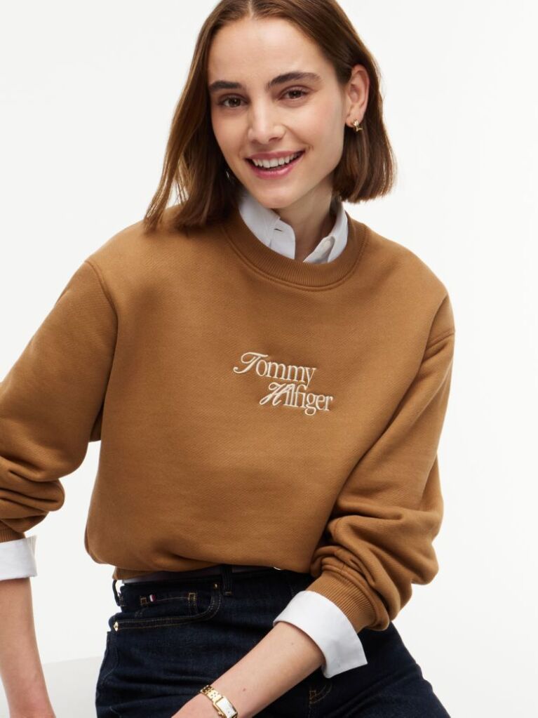 Maro Bluza De Trening Din Terry Cu Croiala Lejera Si Logo  Femei