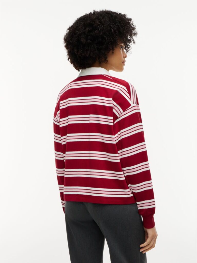 Multi Bluza De Trening Polo Cu Croiala Lejera Si Dungi  Femei