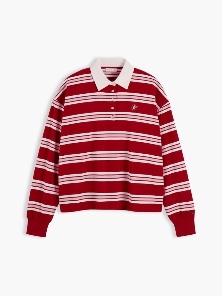 Multi Bluza De Trening Polo Cu Croiala Lejera Si Dungi  Femei