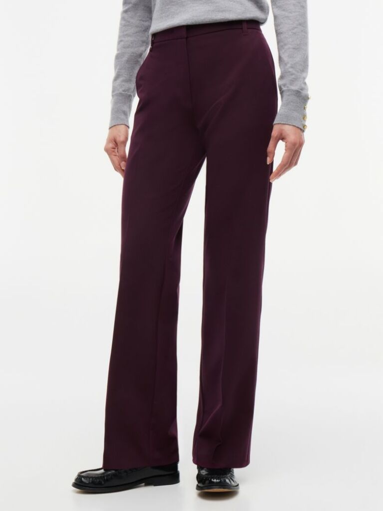 Rosu Pantaloni Travel Bootcut Cu Croiala Slim  Femei