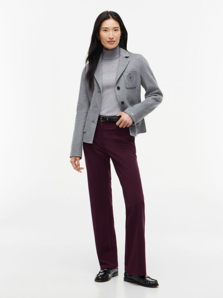 Rosu Pantaloni Travel Bootcut Cu Croiala Slim  Femei