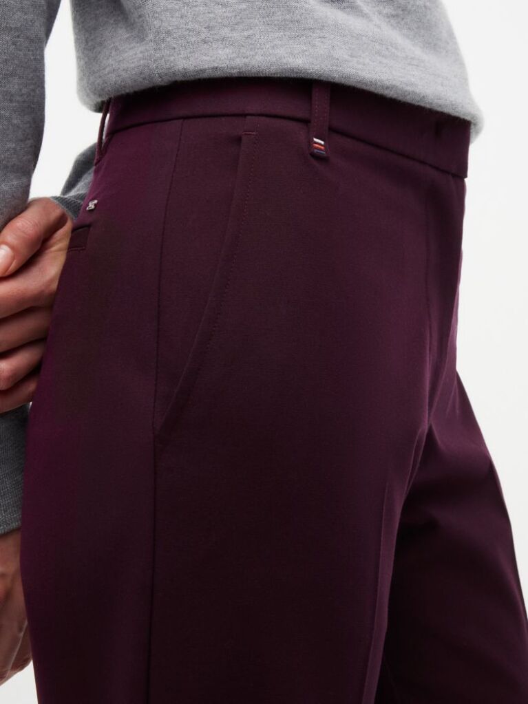 Rosu Pantaloni Travel Bootcut Cu Croiala Slim  Femei