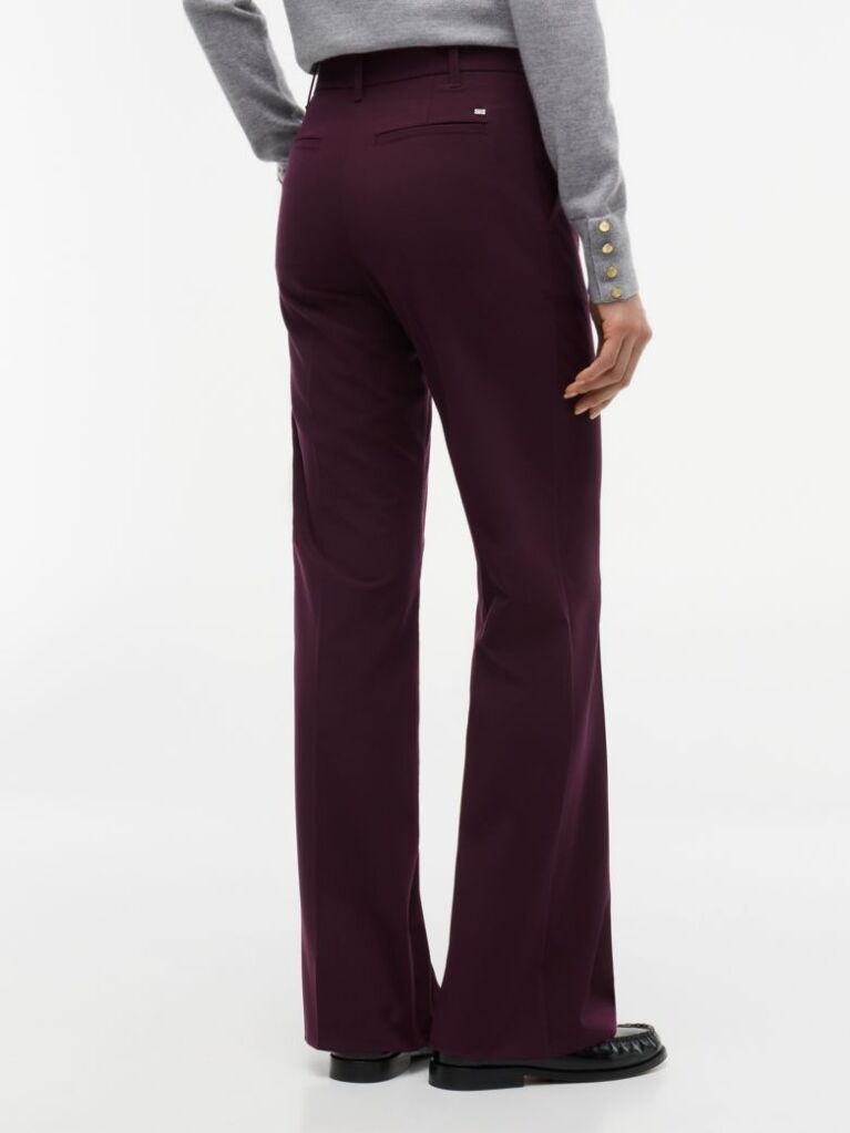 Rosu Pantaloni Travel Bootcut Cu Croiala Slim  Femei
