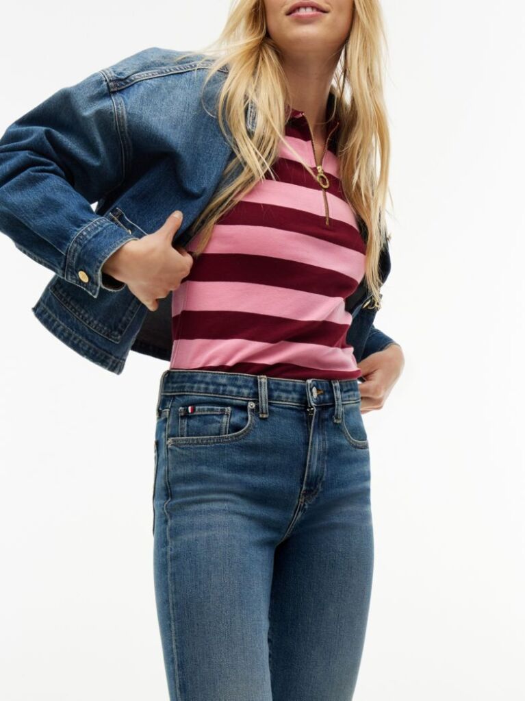Blue Harlow Mid Rise Slim Jeans  Women
