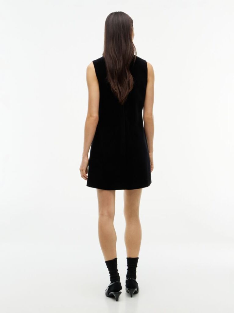 Negru Rochie Mini Festive Fara Maneci Cu Funda  Femei