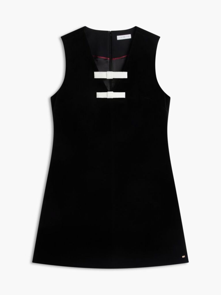 Negru Rochie Mini Festive Fara Maneci Cu Funda  Femei