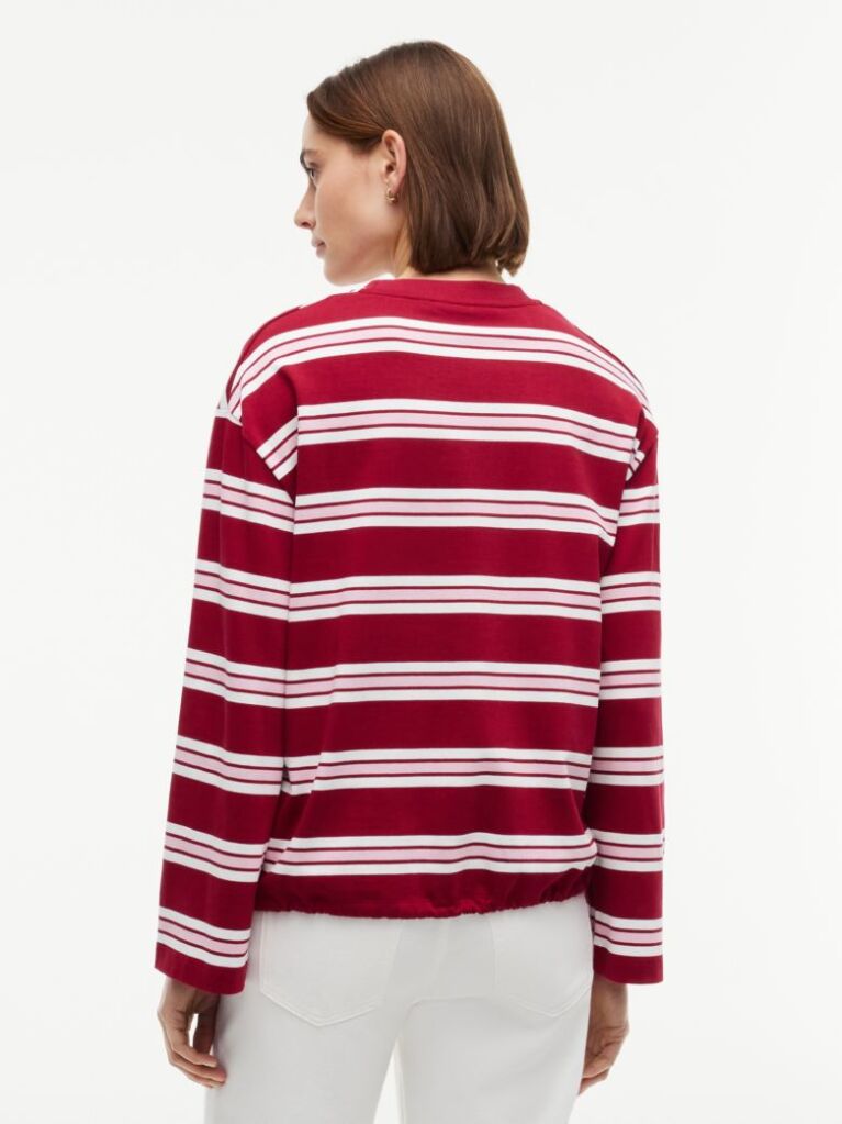 Multi T-Shirt Cu Maneca Lunga Cordon Si Dungi  Femei