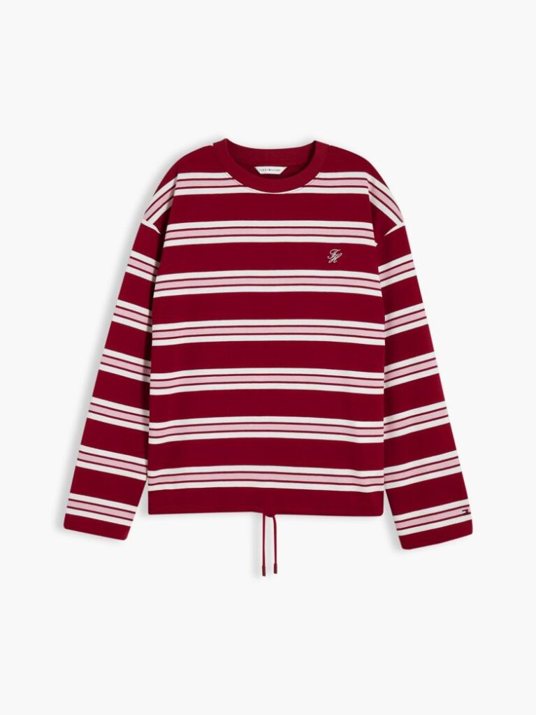 Multi T-Shirt Cu Maneca Lunga Cordon Si Dungi  Femei