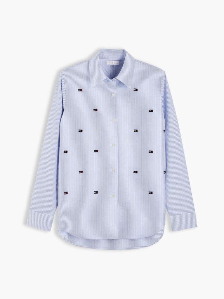 Blue Camasa Oxford Cu Croiala Regular   Femei