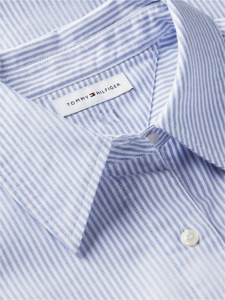 Blue Camasa Oxford Cu Croiala Regular   Femei