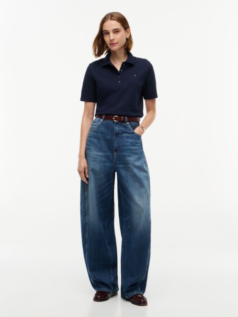 Blue High Rise Loose Balloon Jeans  Women