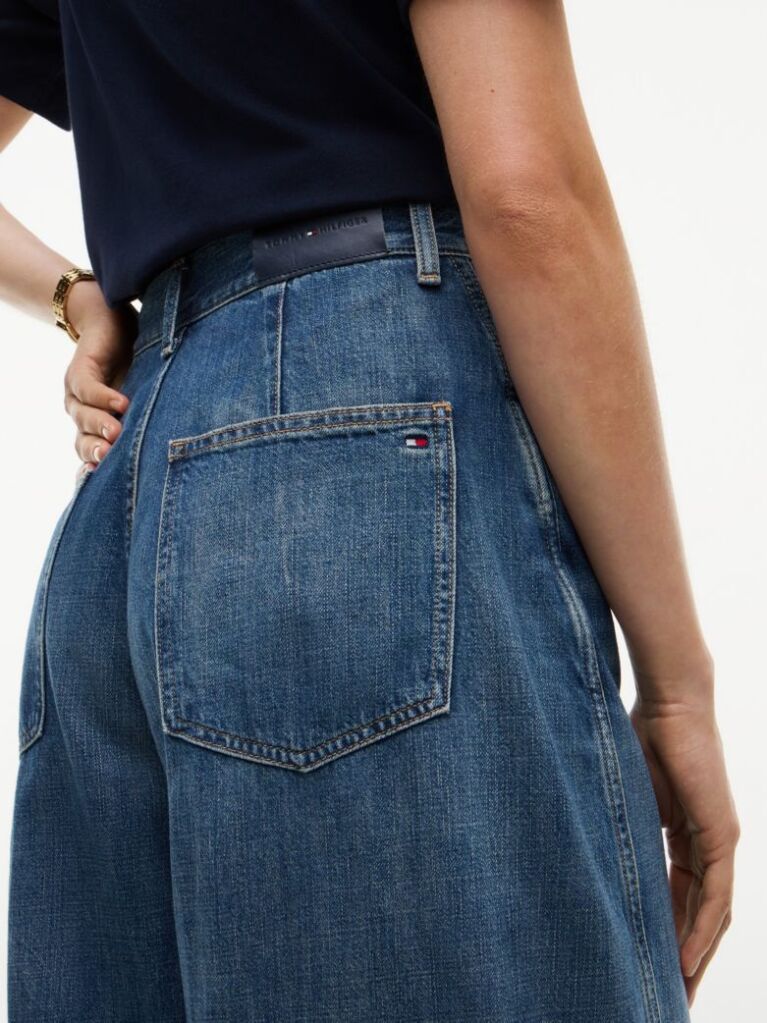Blue High Rise Loose Balloon Jeans  Women